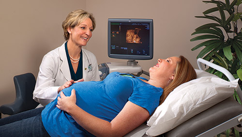 Dr. Skinner giving an ultrasound